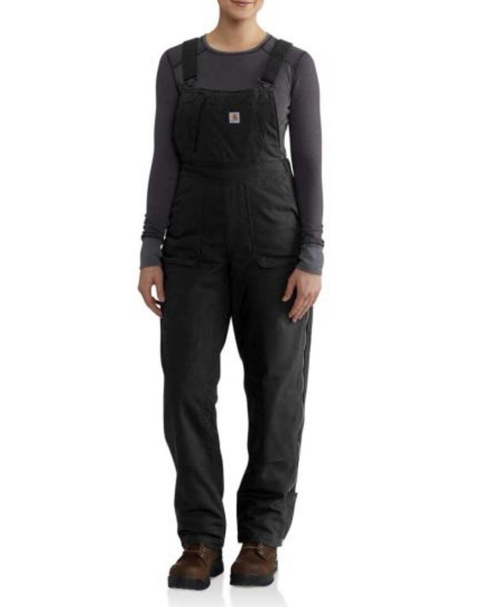 Carhartt Womens Full Swing Cryder Bib Overalls 102740 XXL 20 Short Black NWT